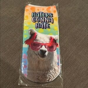 5/$20 Llama No Show Socks NEW